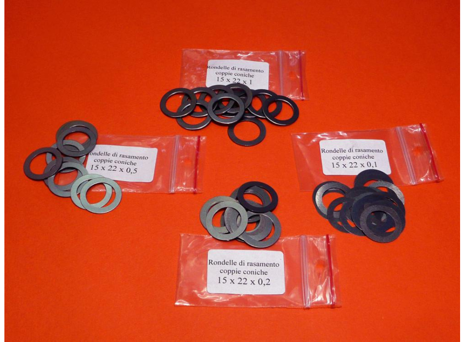 Bevel shim set 15x22mm suitable for all Ducati narrow and wide case engines 